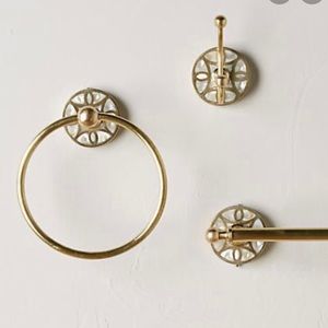 NWT Anthropologie brass towel ring